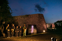 ディナー会場は12～13世紀に築城されたと伝えられる知念城跡。