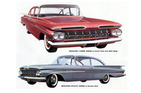 「シボレー210 」
1953年にデビューした「ベルエア」の下級車種として作られたのが「150（ワンフィフティ）」と「210（トゥーテン）」。クーペ、セダン、ステーションワゴンなどがあった。写真は1959年のセダン。