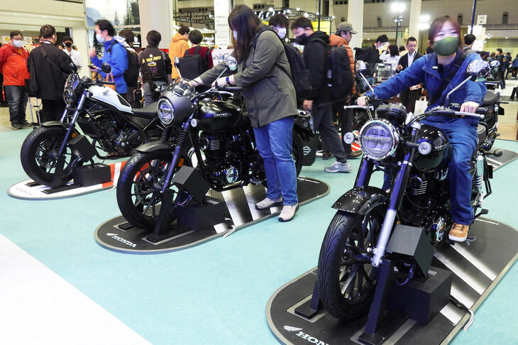 「東京モーターサイクルショー2024」のホンダブースの様子。