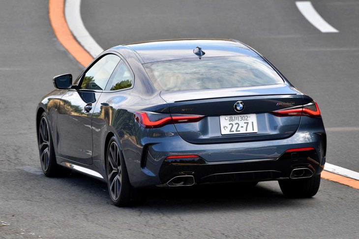 【BMW M440i xDriveクーペのスペック】
	ボディーサイズ：全長×全幅×全高＝4775×1850×1395mm／ホイールベース：2850mm／車重：1740kg／駆動方式：4WD／エンジン：3リッター直6 DOHC 24バルブ ターボ／トランスミッション：8段AT／最高出力：387PS（285kW）/5800rpm／最大トルク：500N・m（51.0kgf・m）/1800-5000rpm／タイヤ：（前）225/40R19 93Y／（後）255/35ZR19 96Y（ブリヂストン・トランザT005 RFT）／燃費：11.2km/リッター（WLTCモード）／12.4km/リッター（JC08モード）／価格：1025万円
	
	【取材時の燃費データ】
	テスト距離：314.8km（市街地1：高速道路7：山岳路2）／使用燃料：36.5リッター（ハイオクガソリン）／参考燃費：8.6km/リッター（満タン法）／8.7km/リッター（車載燃費計計測値）