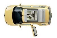 
	90度近く（80度）までリアドアを開けられるのもジマン。ドアの張り出しは、ドアの形状を工夫することで、先代とほとんど変わらないという。
	 