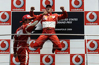 【F1 2006】第10戦アメリカGP、シューマッハー起死回生の勝利、フェラーリ1-2フィニッシュ、ルノー惨敗