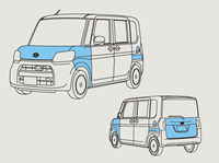 軽量化と歩行者保護の目的から、ボディーパネルの一部には、新たに樹脂パネルを採用している。