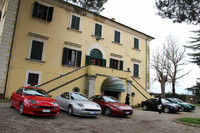 第1日目のランチ会場「ヴィッラ・ベルヴェデーレ」で。