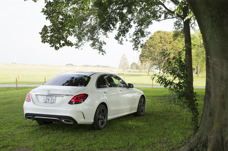 リアまわりでは、ディフューザーを備えたバンパーやC字型にともるコンビランプが新しい。