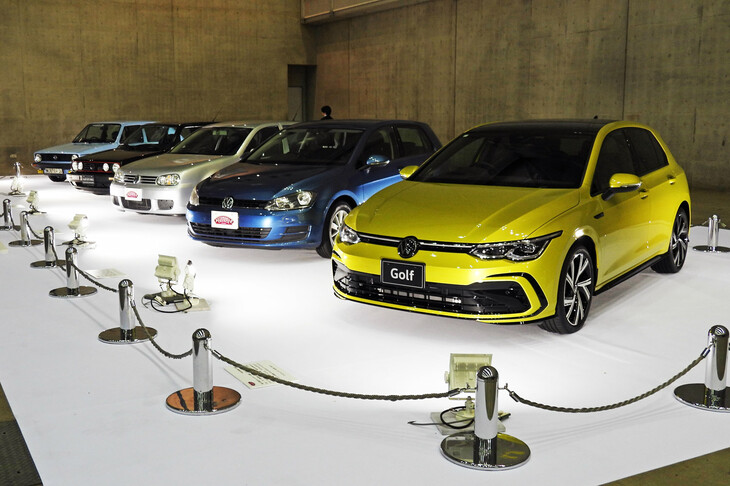 「オートモビル カウンシル2024」より、特別展示「GOLF50周年」のブースの様子。
