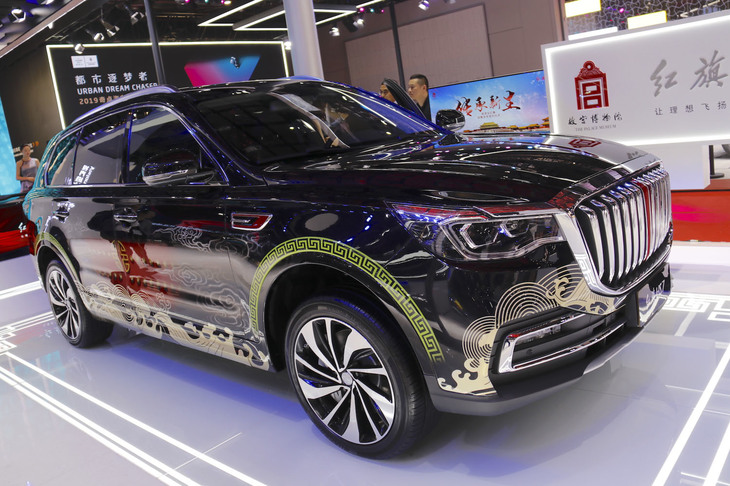 2018年の広州ショーで公開されたSUV「HS7」をベースに、かくも大胆なデカールを施した展示車が。どのような企画かと思えば……