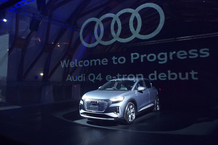 「Welcome to Progress Audi Q4 e-tron Launch Event」会場の様子。