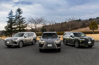 「トヨタ・ランドクルーザー」と主要コンポーネントを共有する「レクサスLX」。初代の登場は1996年だが、日本では2015年に、3代目のモデルから正規販売が開始された。