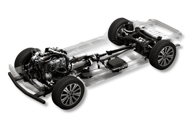 ガソリンエンジン＋48Vマイルドハイブリッド仕様のアーキテクチャー。