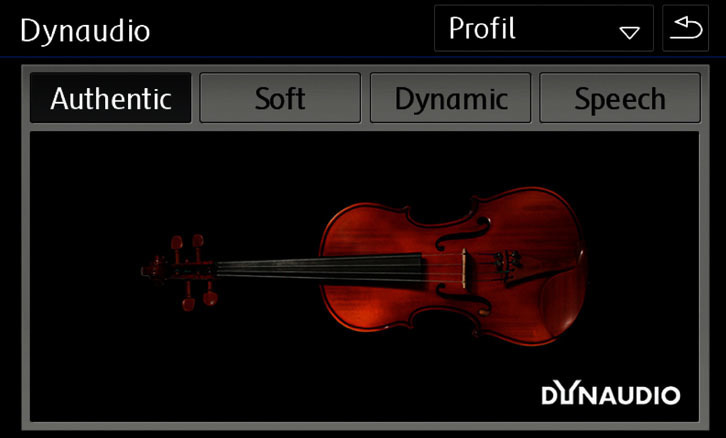 「ディナウディオエディション」では、専用の車両のサウンド設定画面も用意される。