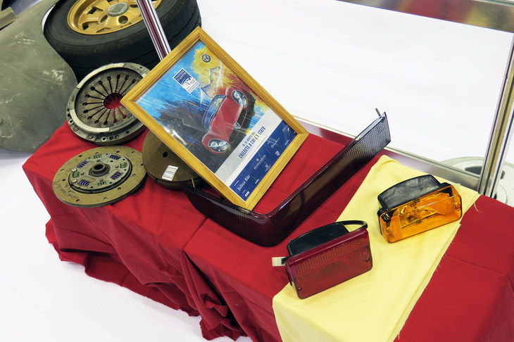 ガレージ伊太利屋の展示の様子。