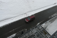 センターハウスの6階の駐車場まで、粛々と上っていく「フォレスター」。