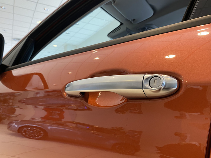 バンパーのロワセクション同様、ドアハンドルもマット仕上げ。