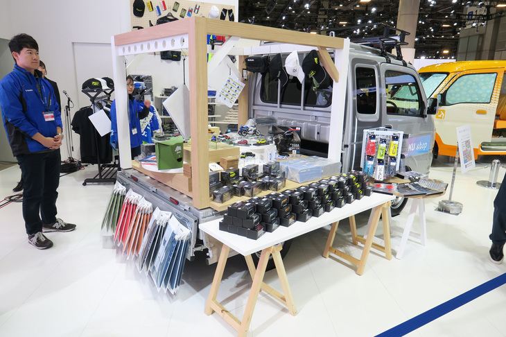 東京モーターショー2019におけるスズキブースの様子。