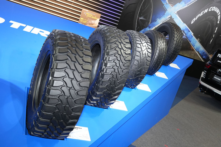 トーヨータイヤブースの様子。