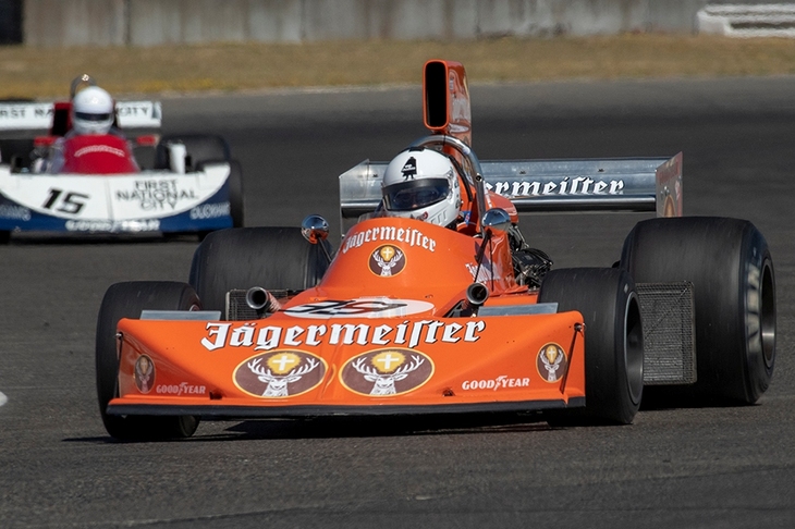 2018年の「RICHARD MILLE SUZUKA Sound of ENGINE」にて、デモランを行う「マーチ741」。