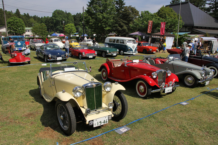 会場内は5つのブロックにゾーニングされていた。これは芝生上に設置されたA会場の風景。