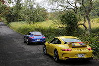 「ポルシェ911 GT3」の計測データには多くの注目が集まるところ。今回は911というクルマの素性を明らかにすべく、ベースモデルが帯同した。（photo：北畠主税）