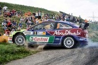 フォードは、今大会に08年型モデル「フォーカスRS WRC08」を投入した。07年型モデルのアップデート版で、パワー不足が囁かれたエンジンを中心に強化が図られた模様。
（写真＝フォード）