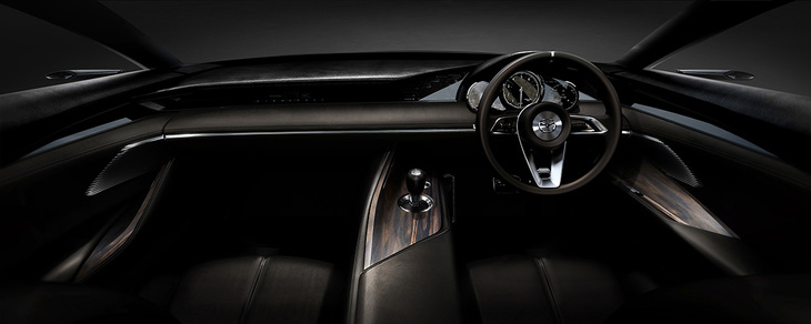 マツダの2017年のコンセプトカー「ヴィジョン クーペ」のダッシュボード。