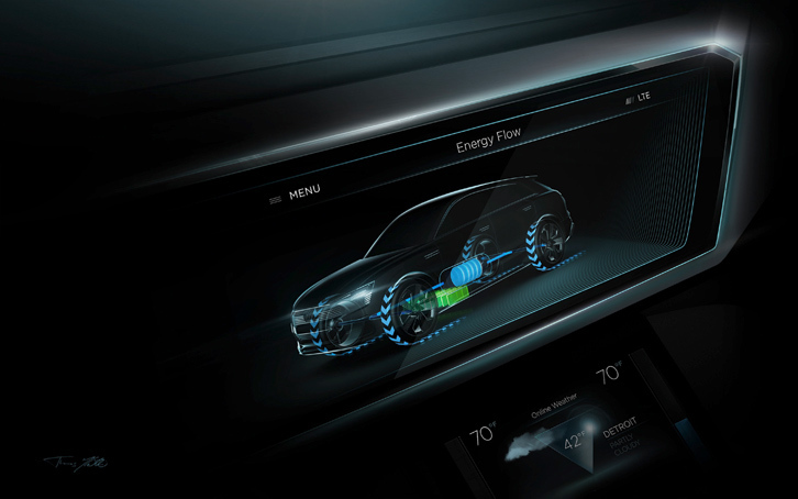 アウディh-tronクワトロコンセプト（スケッチ）