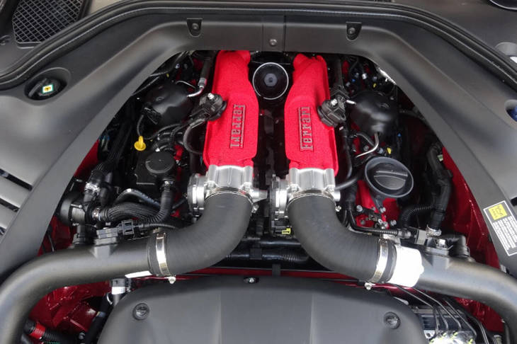 「カリフォルニアT」の3.9リッターV8ターボエンジン。